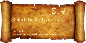 Dobai Amália névjegykártya